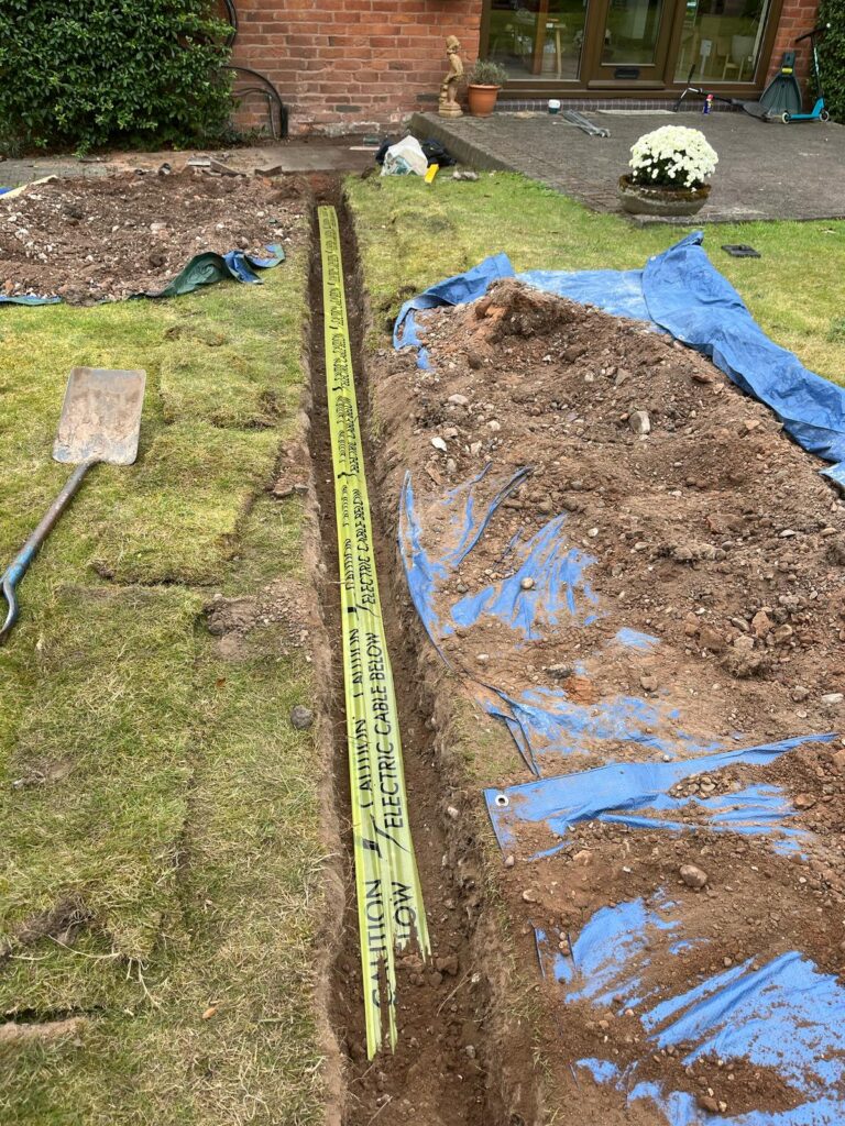 Trench for EV Cable